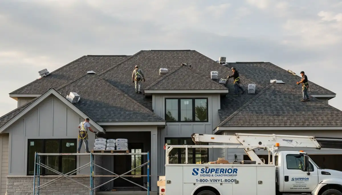 Roof installation and vinyl siding by Milwaukee WI contractors Next Level Exteriors