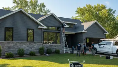 Vinyl siding installation by local contractors in Milwaukee WI home exterior upgrade