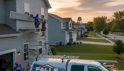 Professional vinyl siding contractors in Milwaukee WI installing durable home exterior panels