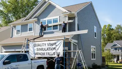 Vinyl siding contractors improving home exterior in Milwaukee WI