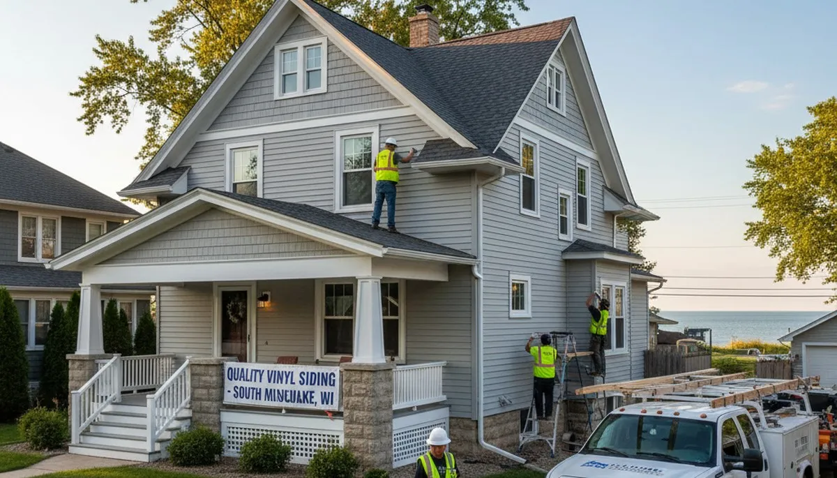 Vinyl siding contractors improving home exterior in Milwaukee WI
