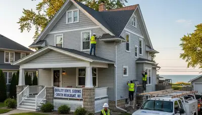 Vinyl siding contractors improving home exterior in Milwaukee WI