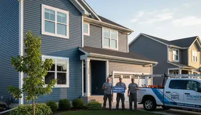 Professional vinyl siding contractors in Milwaukee WI installing durable home exterior panels
