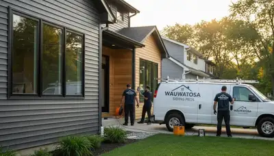 Professional vinyl siding contractors in Milwaukee WI installing durable home exterior panels