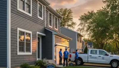 Vinyl siding contractors improving home exterior in Milwaukee WI