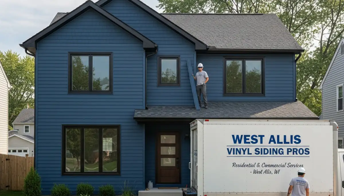 Vinyl siding installation by expert contractors in Milwaukee WI residential neighborhood