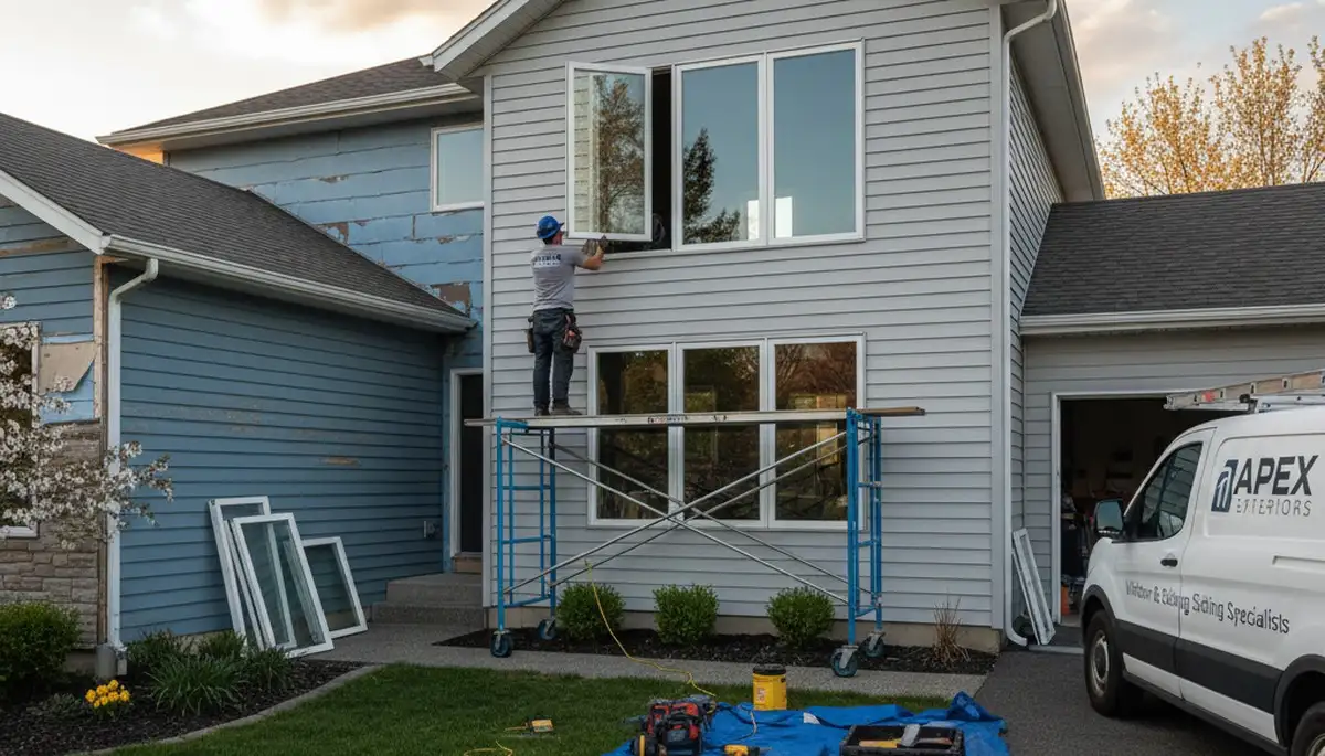 Professional vinyl siding and window replacement in Milwaukee, WI by Next Level Exteriors